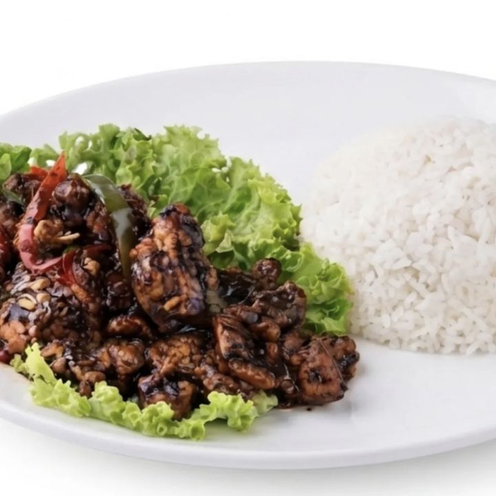 Black Pepper Chicken Rice